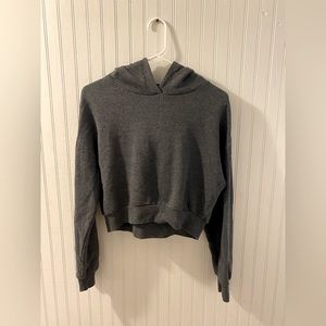 Forever 21 Grey Cropped Hoodie